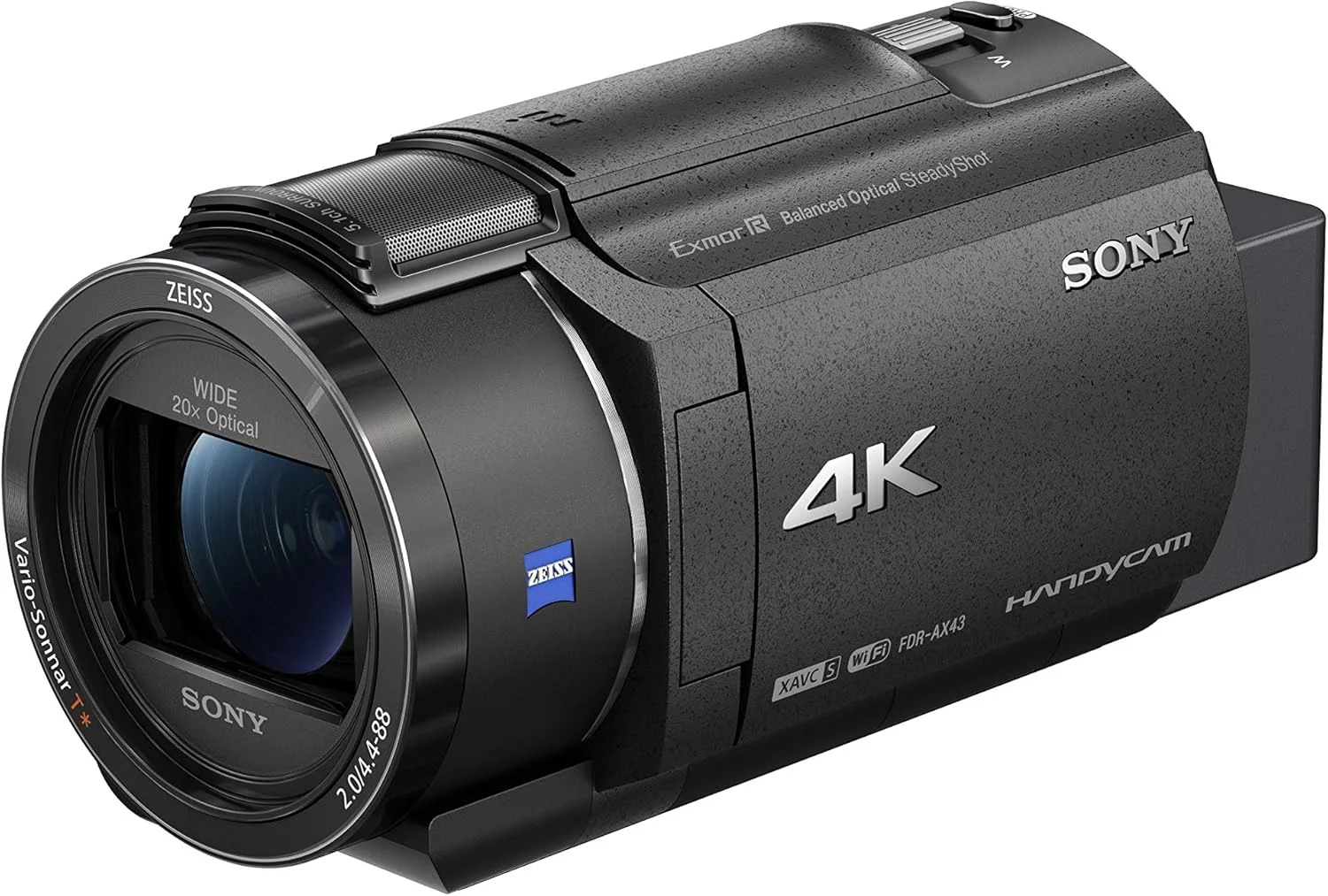 دوربین فیلمبرداری سونی FDR-AX43 | دوربین فیلمبرداری کامپکت Ultra HD (UHD) 4K | SteadyShot اپتیکال متعادل 5 محوره | زوم اپتیکال 20 برابر | صفحه نمایش چرخشی