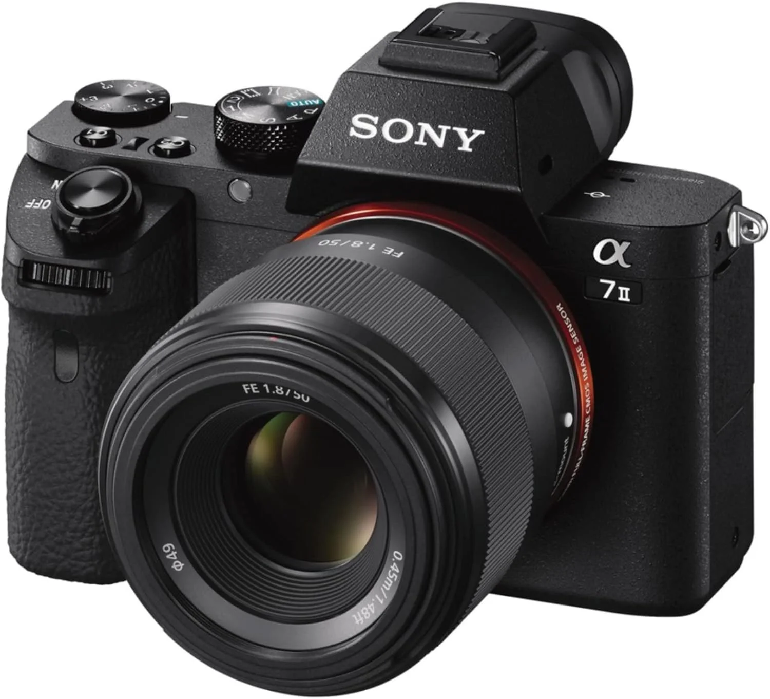 لنز سونی FE 50mm F1.8 سبک و جمع و جور با دهانه E و بوکه زیبا، سازگار با دوربین های فول فریم و APS-C مدل SEL50F18F، مشکی، فقط لنز