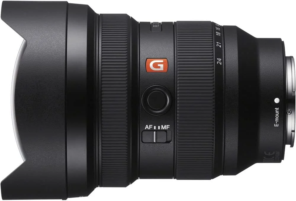 لنز زوم فوق عریض سونی FE 12–24mm F2.8 GM (SEL1224GM) فول فریم G Master Optics | ویدئو و عکس حرفه ای | کوله پشتی، کارت 64 گیگابایتی، سه پایه انعطاف پذیر، کیف کارت حافظه، نگهدارنده درب لنز، کیت تمیز کننده و موارد دیگر