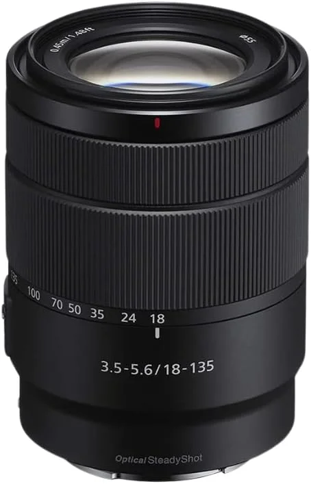 لنز Sony SEL18135, E 18-135mm F3.5-5.6 OSS E Mount، مشکی، SEL18135.SYX
