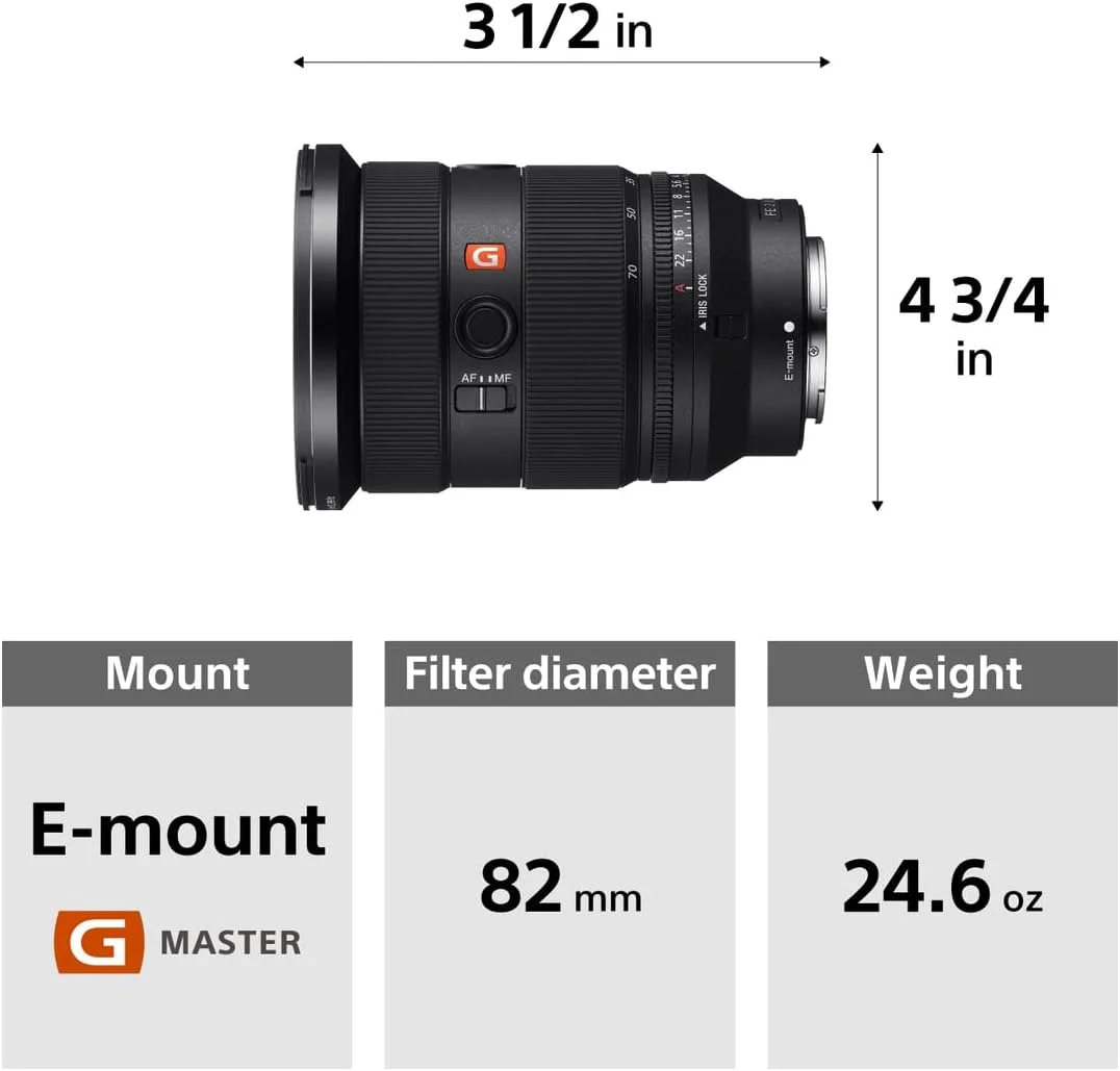 لنز مشکی سونی FE 24-70mm F2.8 GM II لنز مشکی سونی FE 24-70mm F2.8 GM II