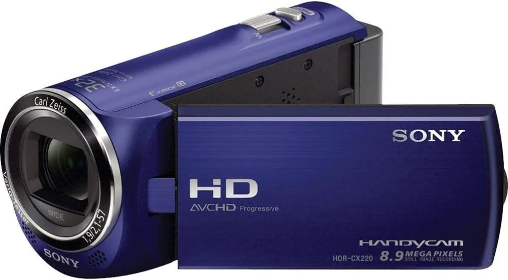 دوربین فیلمبرداری سونی HDR-CX220/L Full HD با LCD 2.7 اینچی آبی