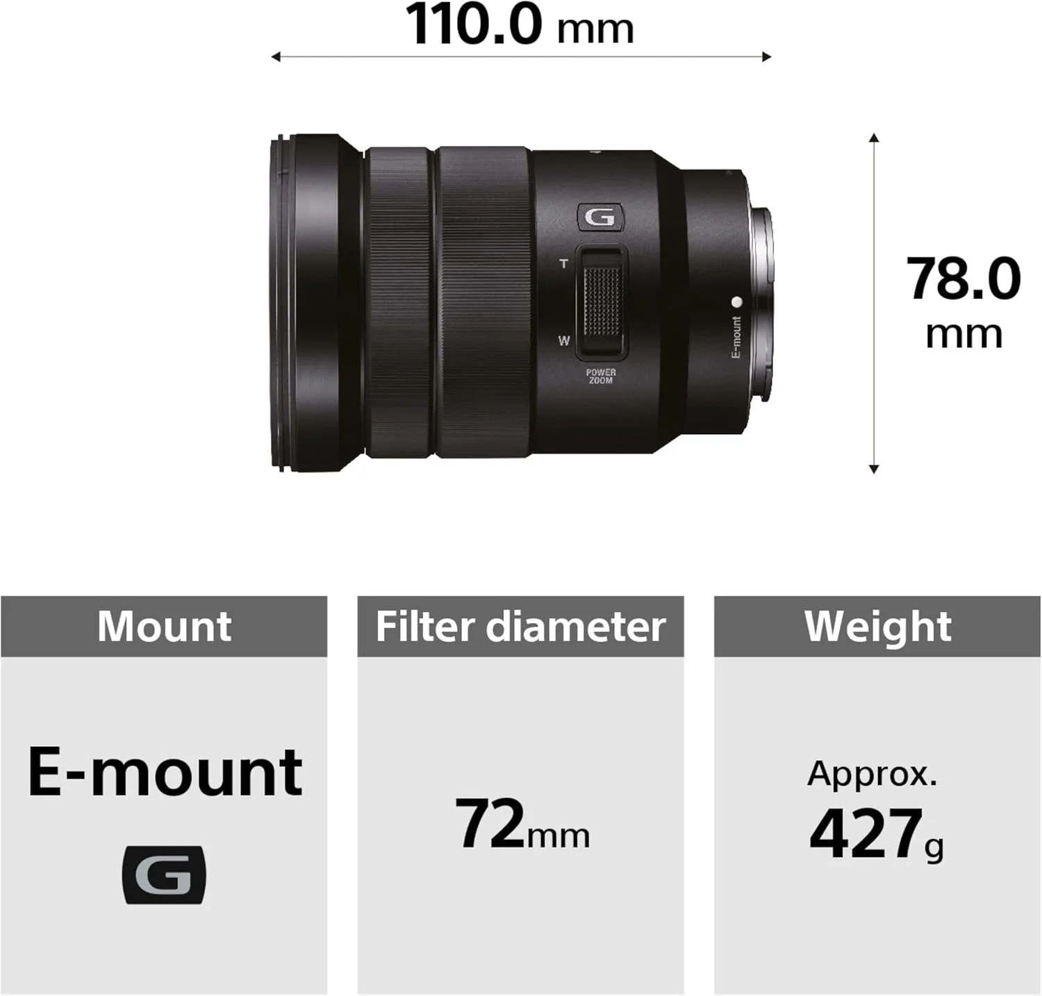 لنز سونی SELP18105G E PZ 18-105mm F4 G OSS، مشکی لنز سونی SELP18105G E PZ 18-105mm F4 G OSS، مشکی