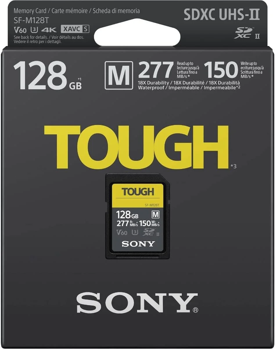 کارت حافظه SDXC UHS-II سری TOUGH-M سونی 128 گیگابایت، V60، CL10، U3، حداکثر سرعت خواندن 277 مگابایت بر ثانیه، نوشتن 150 مگابایت بر ثانیه (SF-M128T/T1) کارت حافظه SDXC UHS-II سری TOUGH-M سونی 128 گیگابایت، V60، CL10، U3، حداکثر سرعت خواندن 277 مگابایت بر ثانیه، نوشتن 150 مگابایت بر ثانیه (SF-M128T/T1)