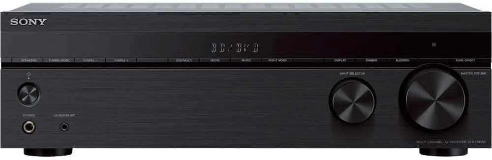 گیرنده صوتی و تصویری سونی STRDH590 5.2 کانال: گیرنده AV 4K HDR با بلوتوث، مشکی