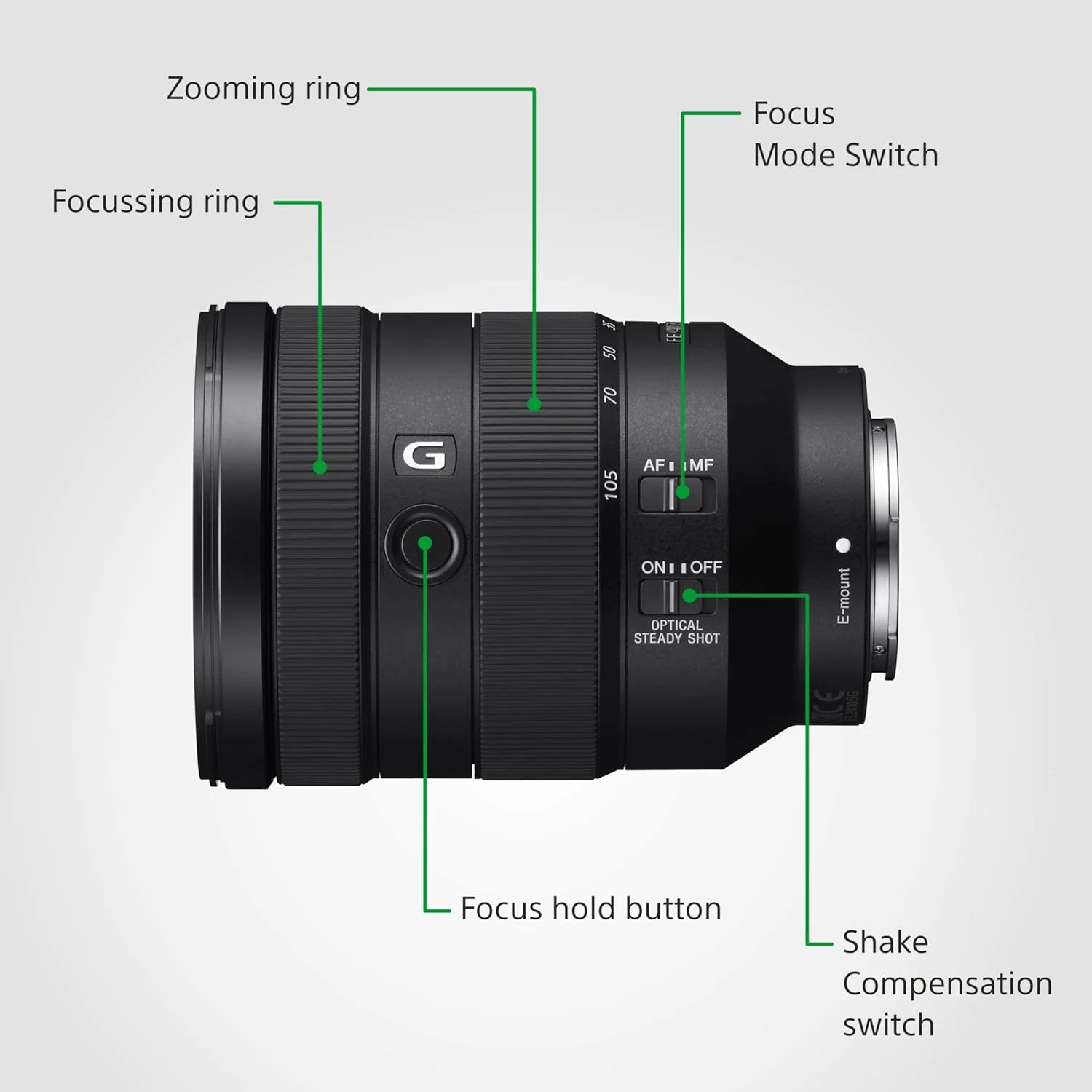 لنز سونی SEL24105G فول فریم E-Mount 24-105mm F4 ثابت مشکی لنز سونی SEL24105G فول فریم E-Mount 24-105mm F4 ثابت مشکی