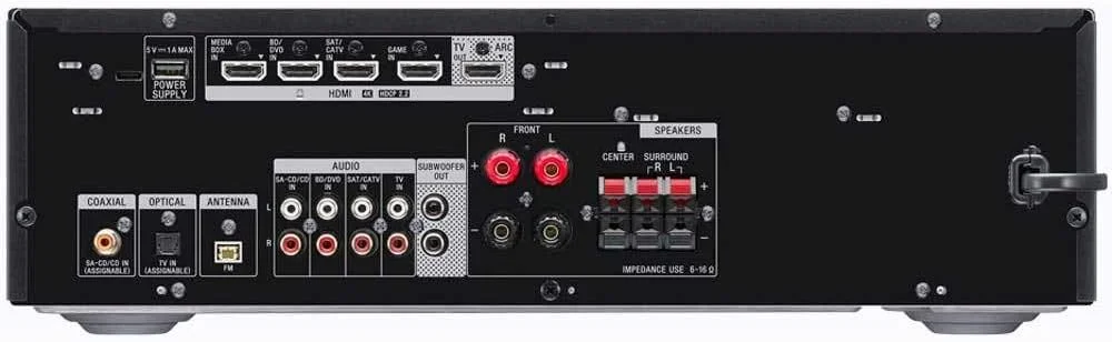 گیرنده صوتی و تصویری سونی STRDH590 5.2 کانال: گیرنده AV 4K HDR با بلوتوث، مشکی گیرنده صوتی و تصویری سونی STRDH590 5.2 کانال: گیرنده AV 4K HDR با بلوتوث، مشکی