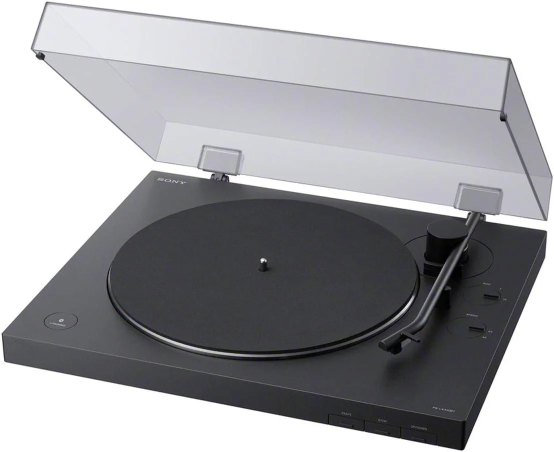 صفحه گرامافون کمربندی سونی PS-LX310BT: پخش کننده صفحه وینیل بی سیم کاملا اتوماتیک با بلوتوث و خروجی USB - مشکی