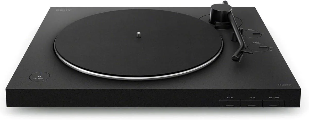 صفحه گرامافون کمربندی سونی PS-LX310BT: پخش کننده صفحه وینیل بی سیم کاملا اتوماتیک با بلوتوث و خروجی USB - مشکی
