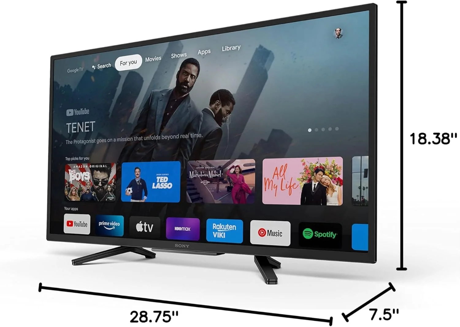 تلویزیون ال ای دی HDR سونی 32 اینچ HD 720p سری W830K با Google TV و Google Assistant - مدل 2022، مشکی تلویزیون ال ای دی HDR سونی 32 اینچ HD 720p سری W830K با Google TV و Google Assistant - مدل 2022، مشکی