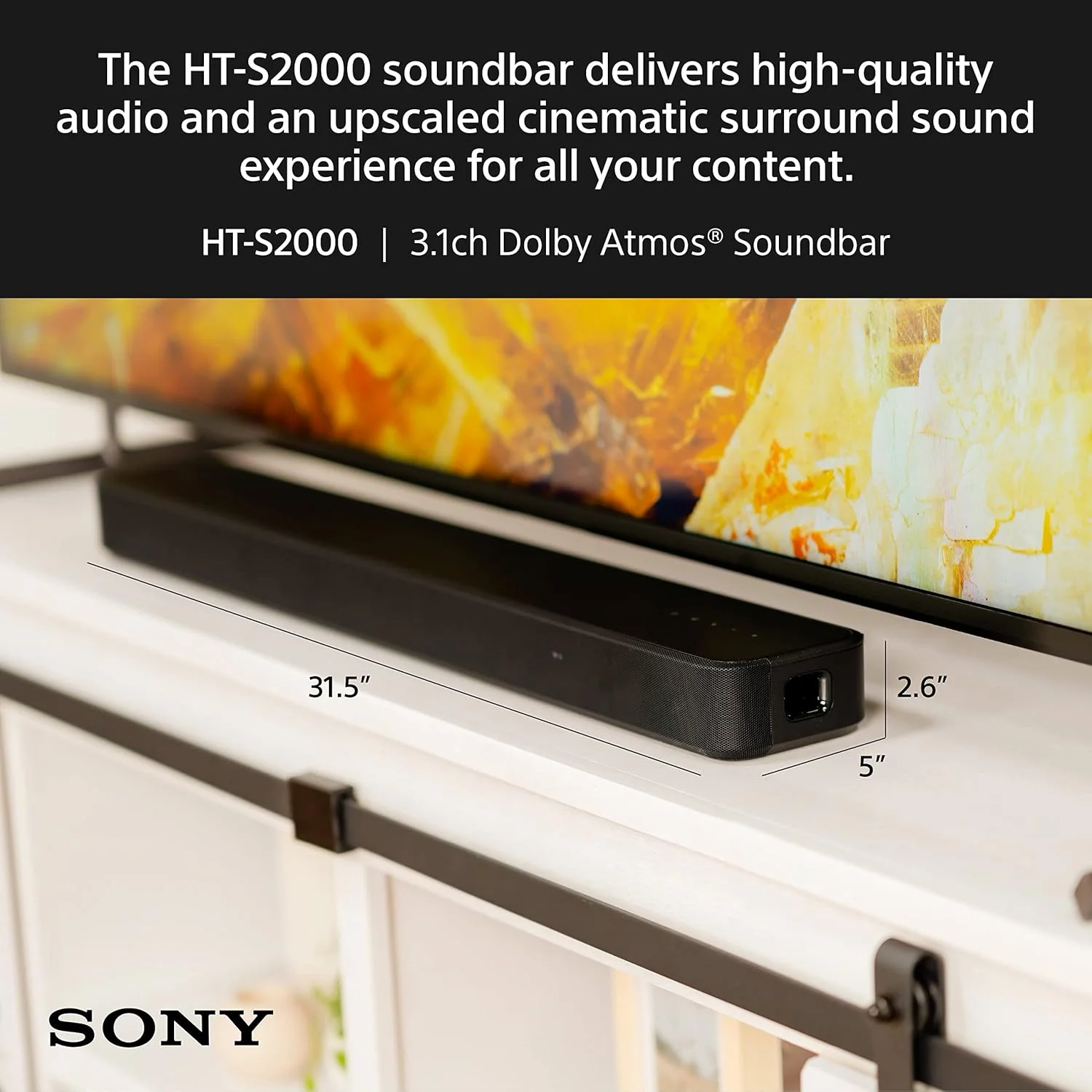 ساندبار 3.1 کاناله Dolby Atmos سونی HT-S2000