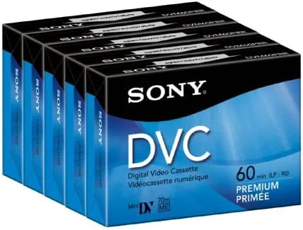 نوار کاست دیجیتال سونی DVC Premium 60 دقیقه ای (بسته 5 عددی)