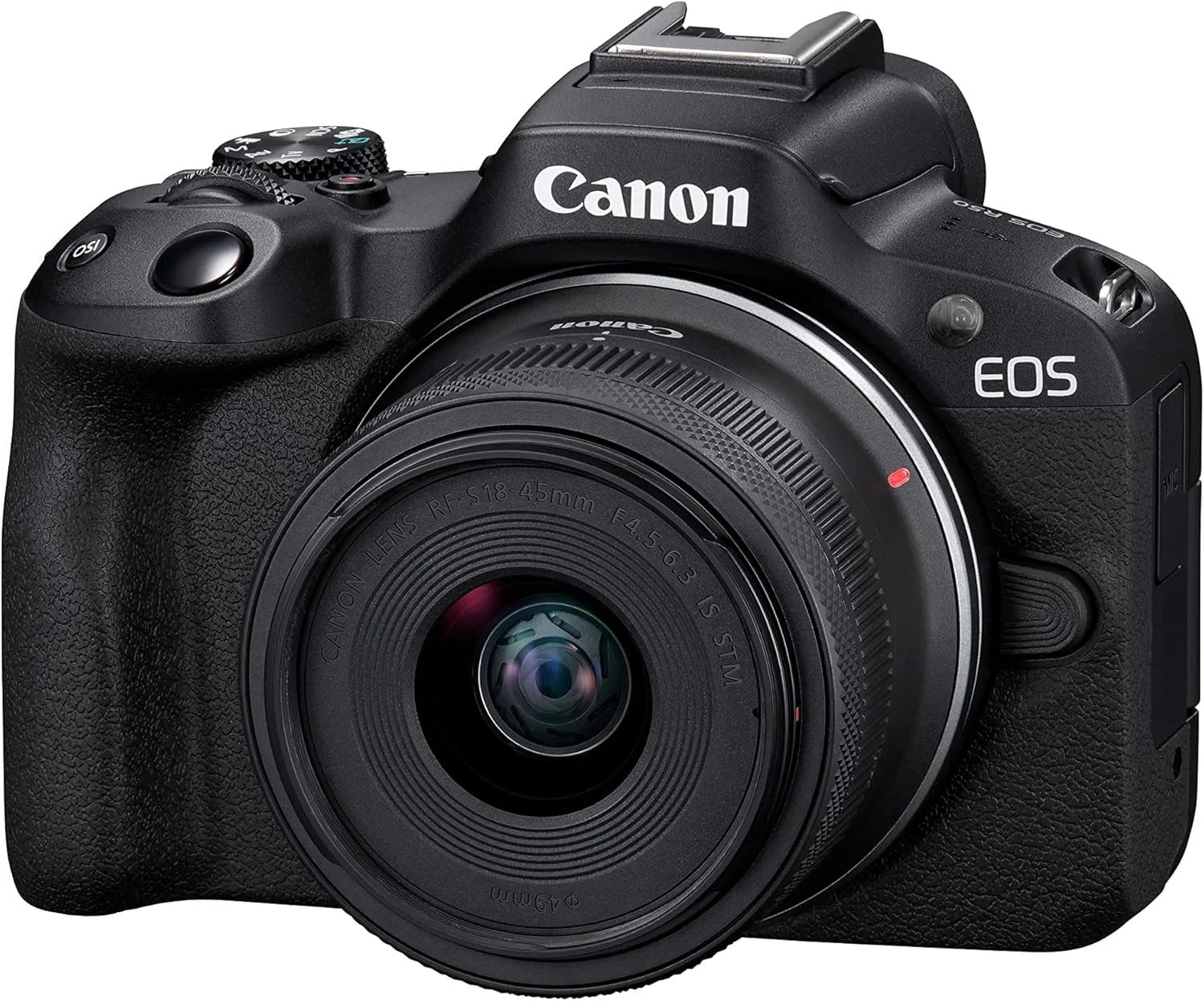 دوربین عکاسی بدون آینه کانن EOS R50 RF-S18-45mm f/4.5-6.3 IS STM (مشکی) - فیلمبرداری 4K با رزولوشن 24.2 مگاپیکسل