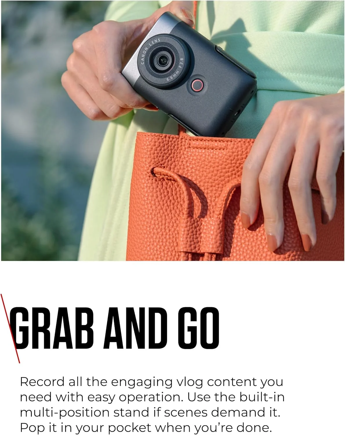 کیت استارتر دوربین فیلمبرداری کانن PowerShot V10 نقره ای (لنز واید، دوربین 4K، صفحه نمایش لمسی تاشو، میکروفون استریو، سه پایه، استریمینگ، تولید محتوا)