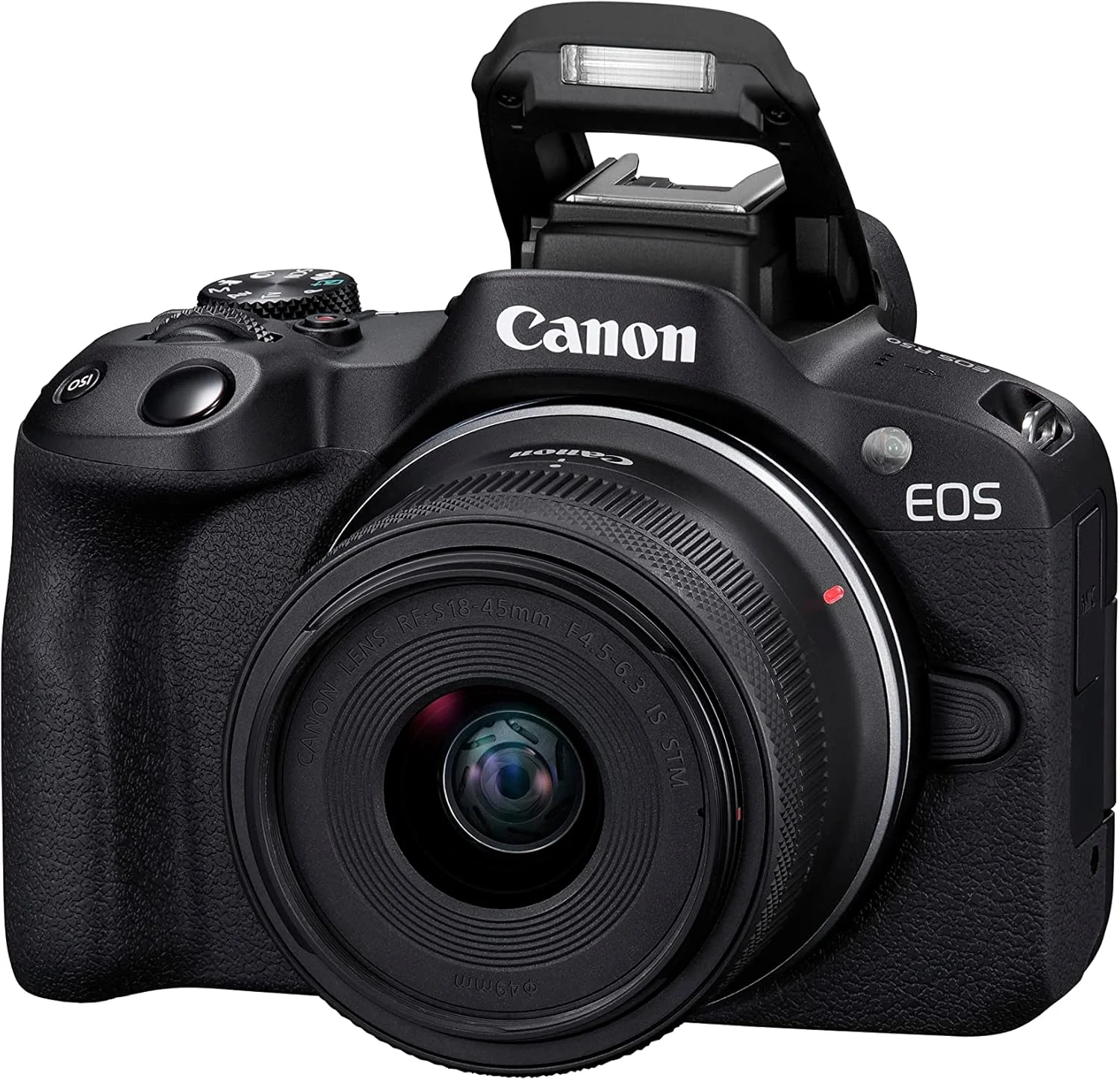 دوربین عکاسی بدون آینه کانن EOS R50 RF-S18-45mm f/4.5-6.3 IS STM (مشکی) - فیلمبرداری 4K با رزولوشن 24.2 مگاپیکسل