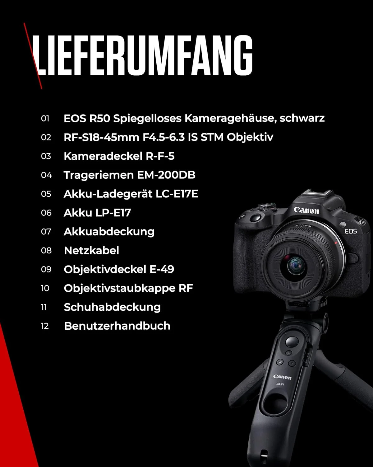 دوربین دیجیتال کانن EOS R50 BK+RFS18-45 S CREATOR KIT دوربین دیجیتال کانن EOS R50 BK+RFS18-45 S CREATOR KIT
