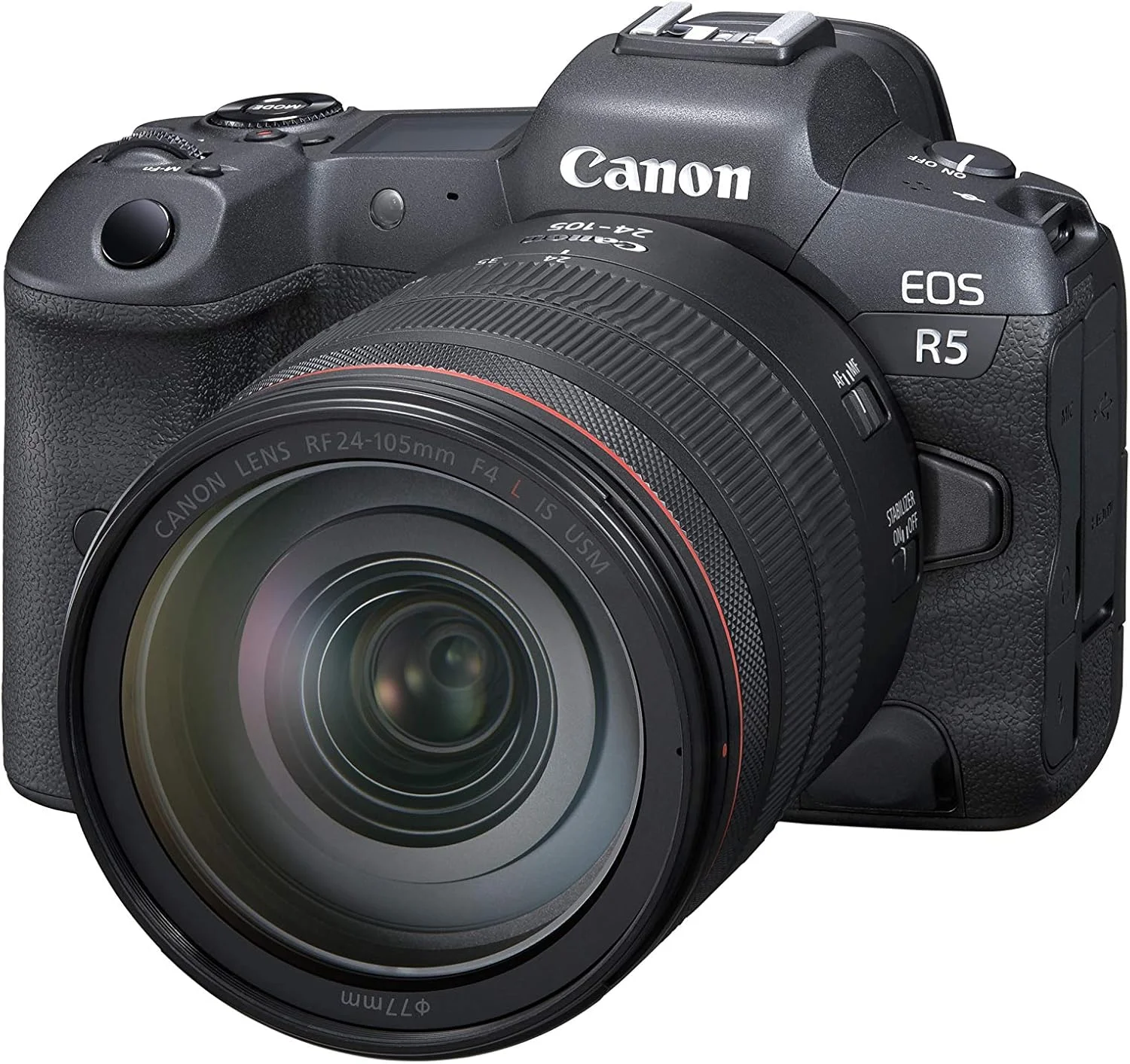دوربین بدون آینه Canon Eos R5 با لنز Rf 24-105mm F/4L، مشکی، 4147C013، Eosr5 دوربین بدون آینه Canon Eos R5 با لنز Rf 24-105mm F/4L، مشکی، 4147C013، Eosr5