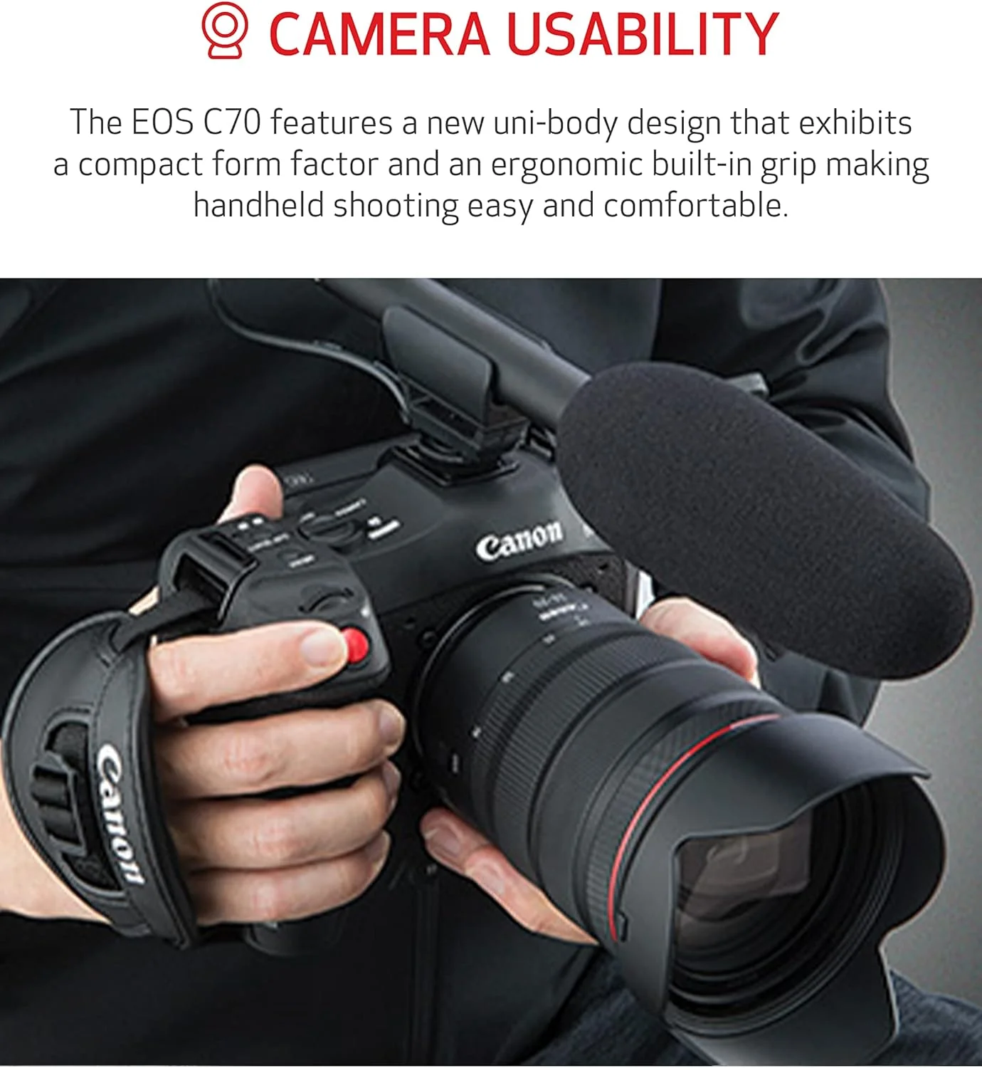 Canon Eos C70 Cinema Camera Rf Lens Mount, Black, 4507C002 Canon Eos C70 Cinema Camera Rf Lens Mount, Black, 4507C002