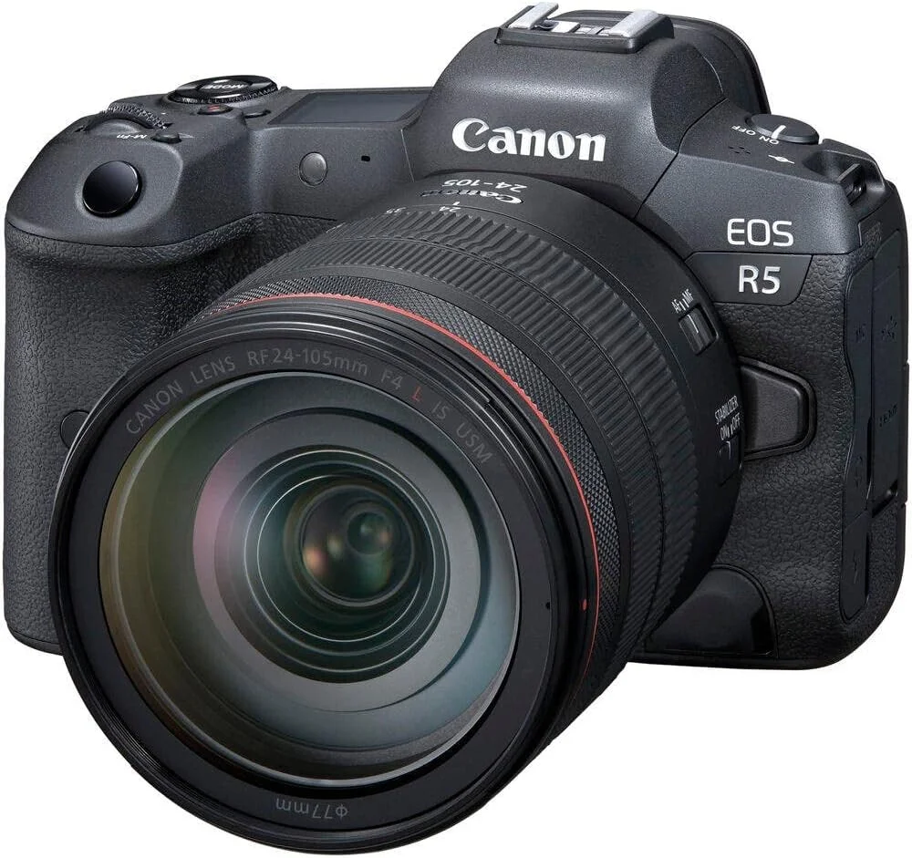 دوربین عکاسی کانن EOS R5 بدنه با لنز RF 24-105mm f/4L IS USM - دوربین بدون آینه با لنز قابل تعویض - مشکی