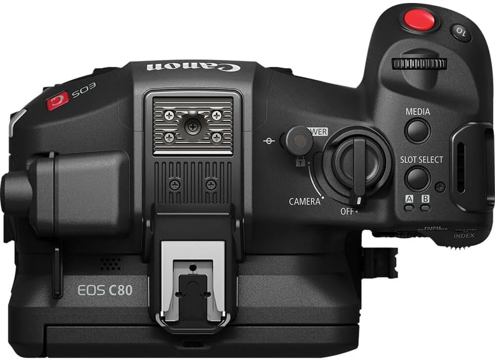 دوربین فیلمبرداری سینمایی Canon EOS C80 - دوربین فول فریم 6K با مانت RF، سنسور BSI، C-Log 2/3، فیلترهای ND داخلی و Dual Pixel AF (6389C002) + آداپتور Canon EF-EOS R + کارت حافظه 64 گیگابایتی دوربین فیلمبرداری سینمایی Canon EOS C80 - دوربین فول فریم 6K با مانت RF، سنسور BSI، C-Log 2/3، فیلترهای ND داخلی و Dual Pixel AF (6389C002) + آداپتور Canon EF-EOS R + کارت حافظه 64 گیگابایتی