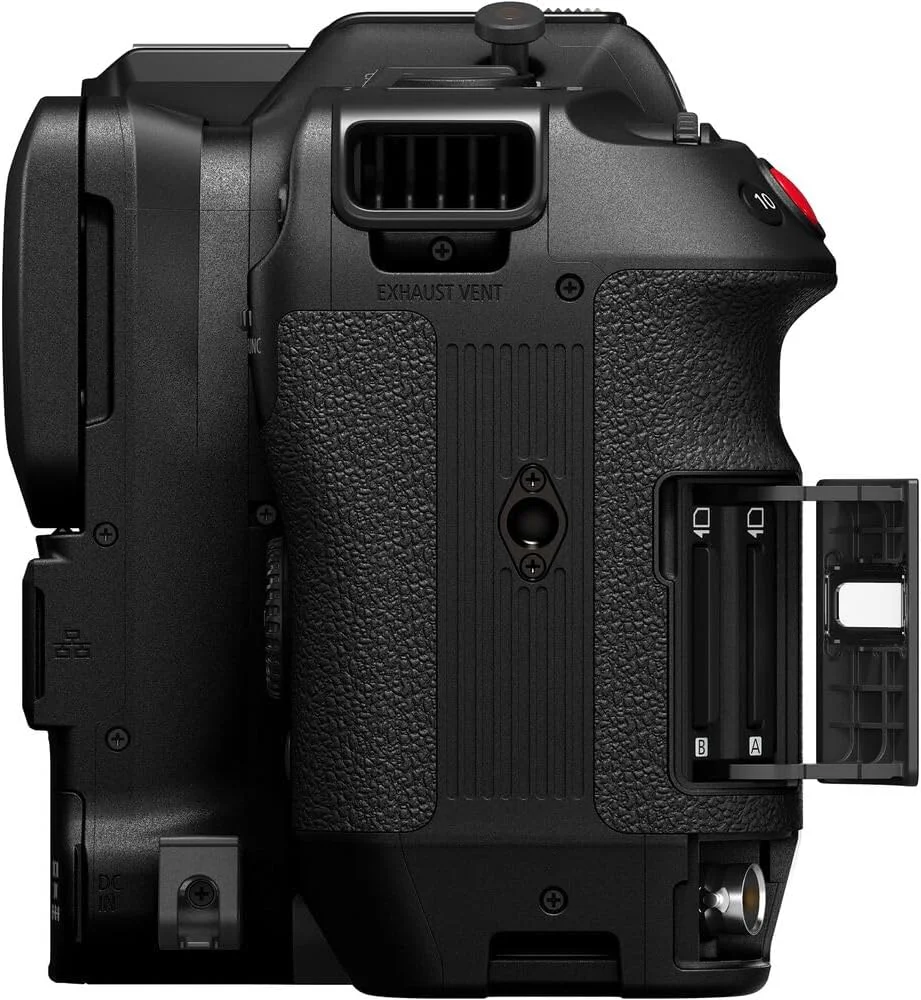 دوربین فیلمبرداری سینمایی Canon EOS C80 - دوربین فول فریم 6K با مانت RF، سنسور BSI، C-Log 2/3، فیلترهای ND داخلی و Dual Pixel AF (6389C002) + آداپتور Canon EF-EOS R + کارت حافظه 64 گیگابایتی دوربین فیلمبرداری سینمایی Canon EOS C80 - دوربین فول فریم 6K با مانت RF، سنسور BSI، C-Log 2/3، فیلترهای ND داخلی و Dual Pixel AF (6389C002) + آداپتور Canon EF-EOS R + کارت حافظه 64 گیگابایتی