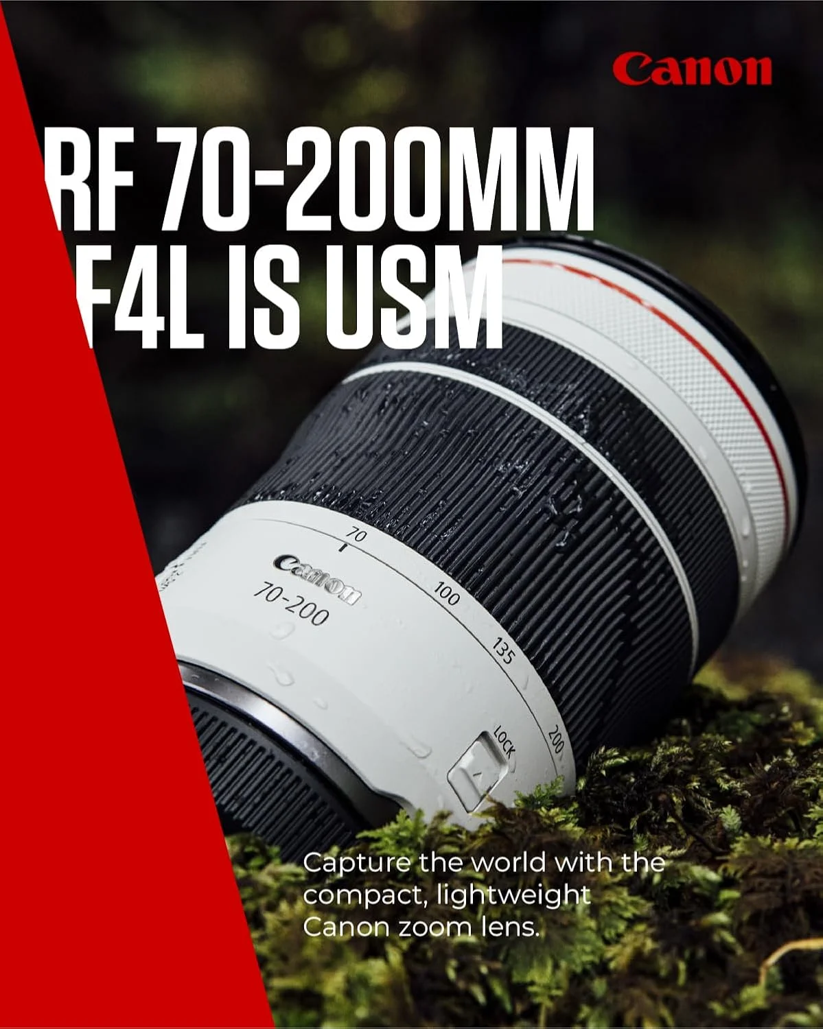 لنز کانن RF 70-200mm F/4 L IS USM برای دوربین های بدون آینه