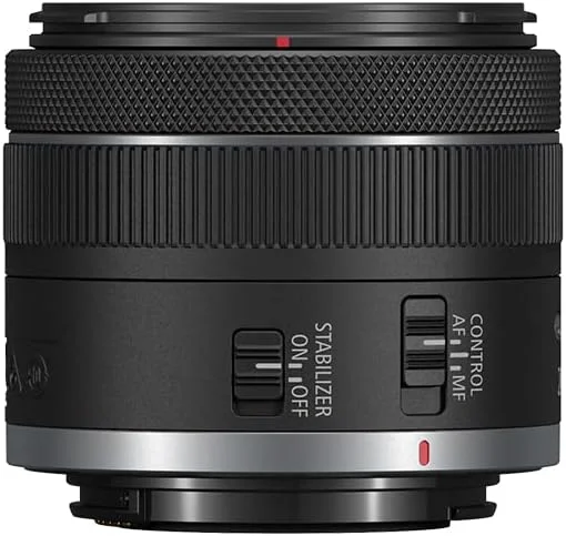 لنز کانن RF24-50mm F4.5-6.3 IS STM برای دوربین‌های فول فریم بدون آینه RF Mount کانن، لنز زوم استاندارد با زاویه دید عریض، جمع و جور، سبک وزن، تثبیت کننده تصویر اپتیکال، برای ولاگینگ یا عکاسی