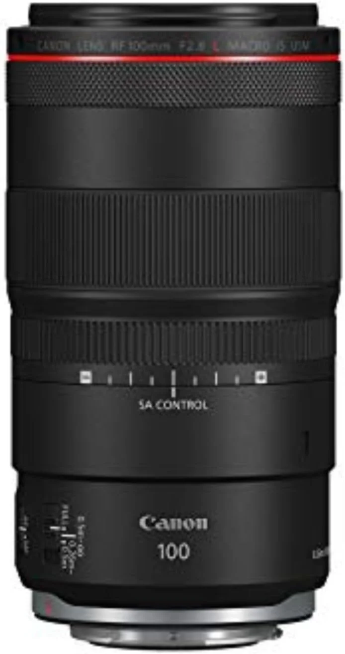 لنز Canon RF100mm F2.8 L Macro IS USM، لنز تله فوتو متوسط، لنز ماکرو، سازگار با دوربین های بدون آینه سری EOS R، مشکی