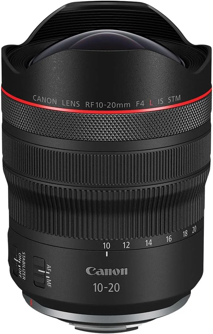 لنز فوق عریض Canon RF10-20mm F4 L IS STM برای دوربین های فول فریم، جمع و جور و سبک، عالی برای عکاسی و فیلمبرداری