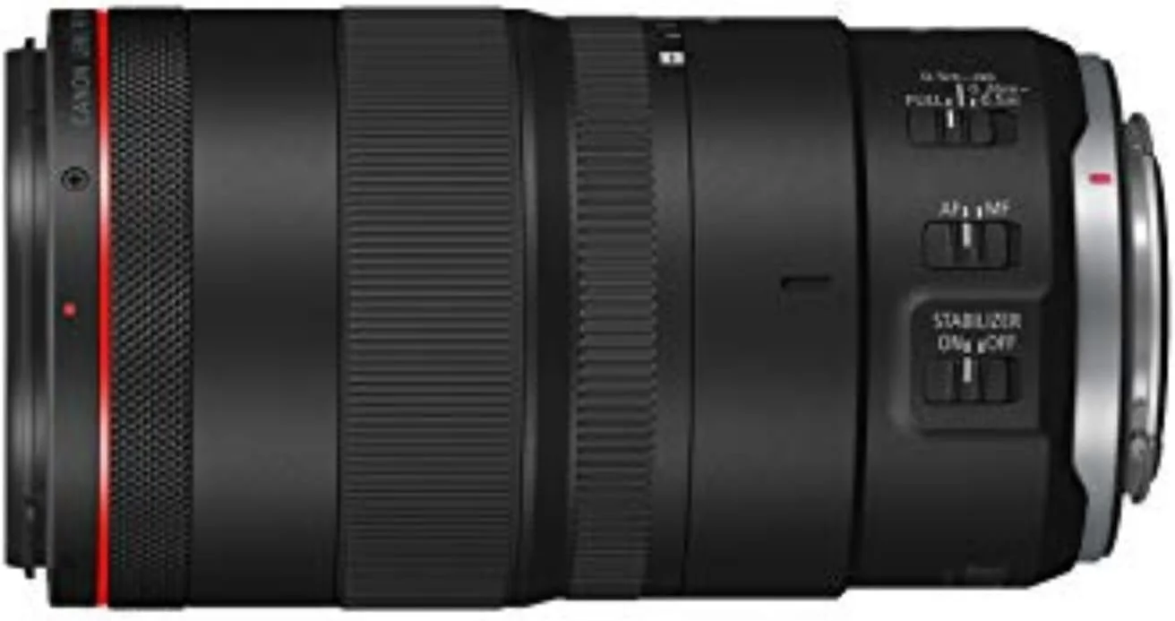 لنز Canon RF100mm F2.8 L Macro IS USM، لنز تله فوتو متوسط، لنز ماکرو، سازگار با دوربین های بدون آینه سری EOS R، مشکی