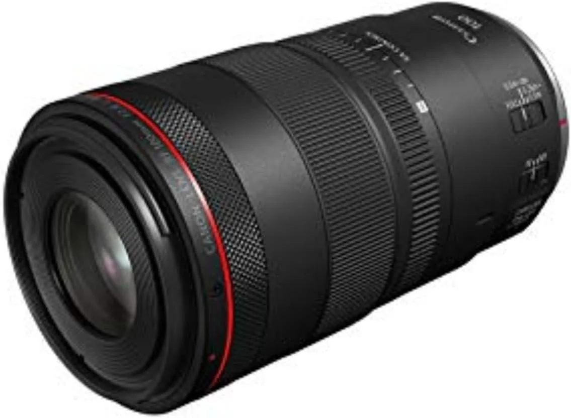 لنز Canon RF100mm F2.8 L Macro IS USM، لنز تله فوتو متوسط، لنز ماکرو، سازگار با دوربین های بدون آینه سری EOS R، مشکی