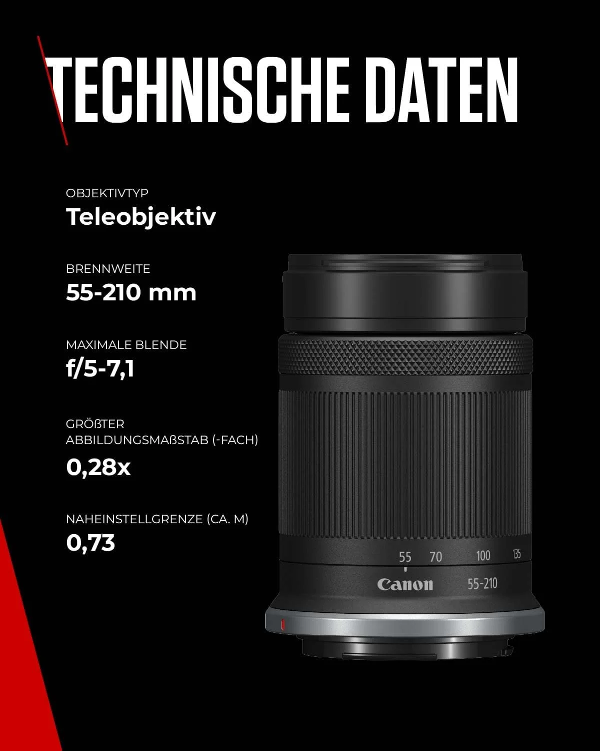 لنز کانن RF-S55-210MM F5-7.1 IS STM لنز کانن RF-S55-210MM F5-7.1 IS STM