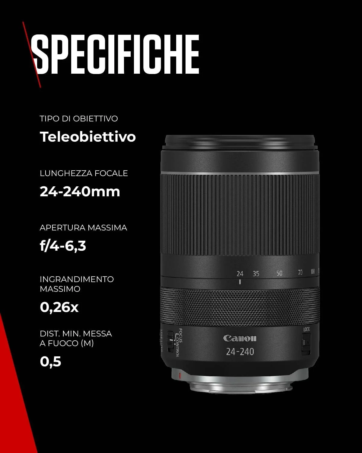 لنز Canon RF 24-240mm F4-6.3 IS USM