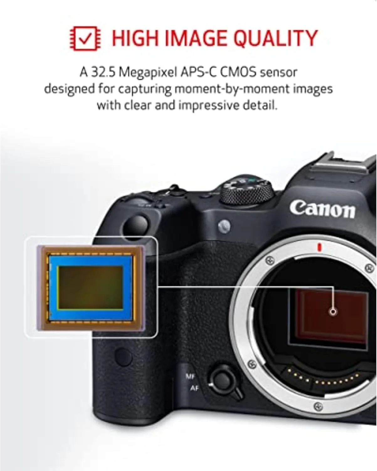 دوربین بدون آینه کانن EOS R7 (فقط بدنه)، دوربین هیبریدی، سنسور CMOS 32.5 مگاپیکسلی (APS-C)، فیلمبرداری 4K، برای ورزش، اکشن، تولیدکنندگان محتوا، دوربین ولاگینگ، مشکی دوربین بدون آینه کانن EOS R7 (فقط بدنه)، دوربین هیبریدی، سنسور CMOS 32.5 مگاپیکسلی (APS-C)، فیلمبرداری 4K، برای ورزش، اکشن، تولیدکنندگان محتوا، دوربین ولاگینگ، مشکی