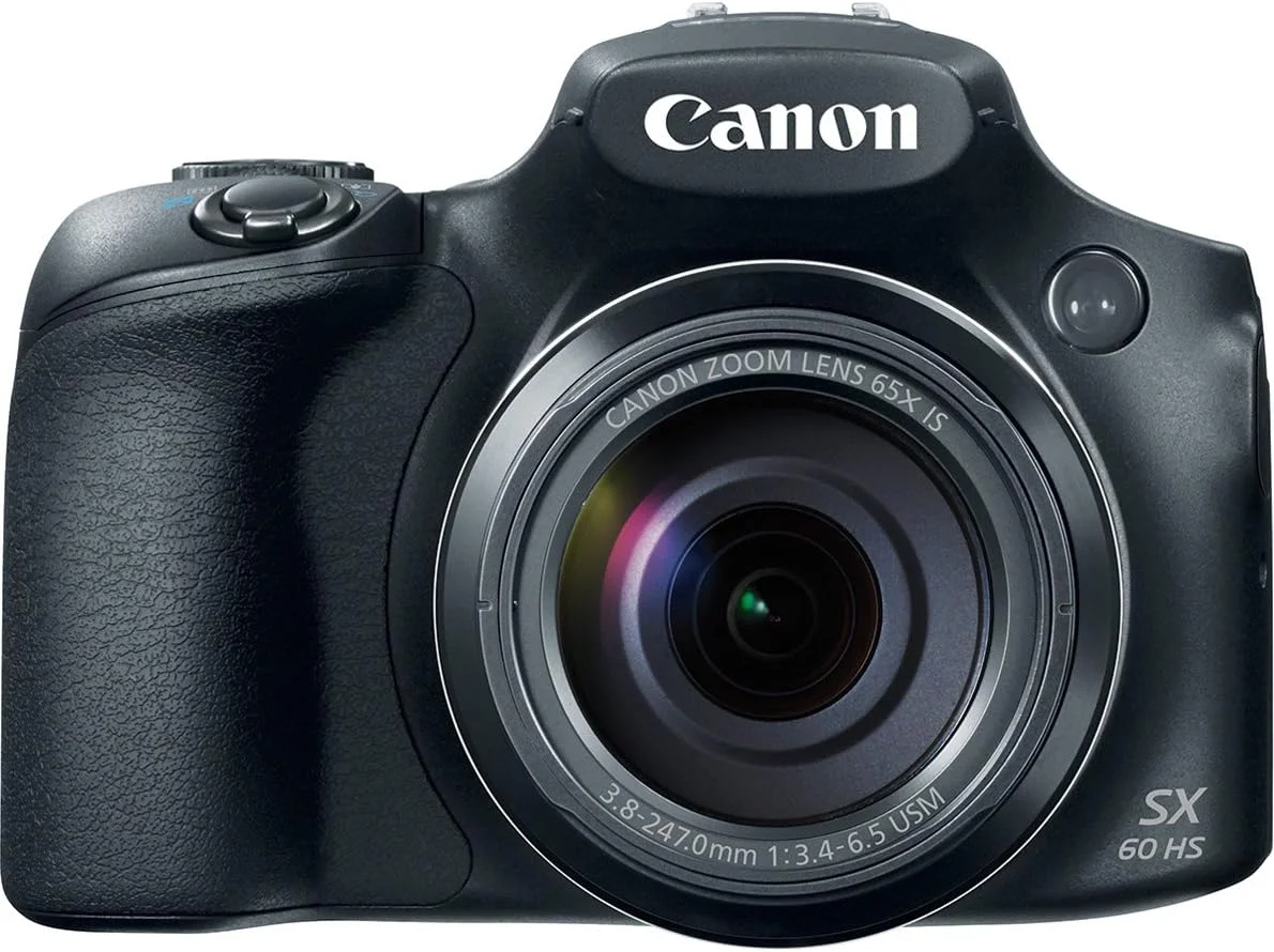 Canon Powershot SX60 16.1MP Digital Camera 65x Optical Zoom Lens 3-inch LCD Tilt Screen (Black) - International Version (No Warranty)