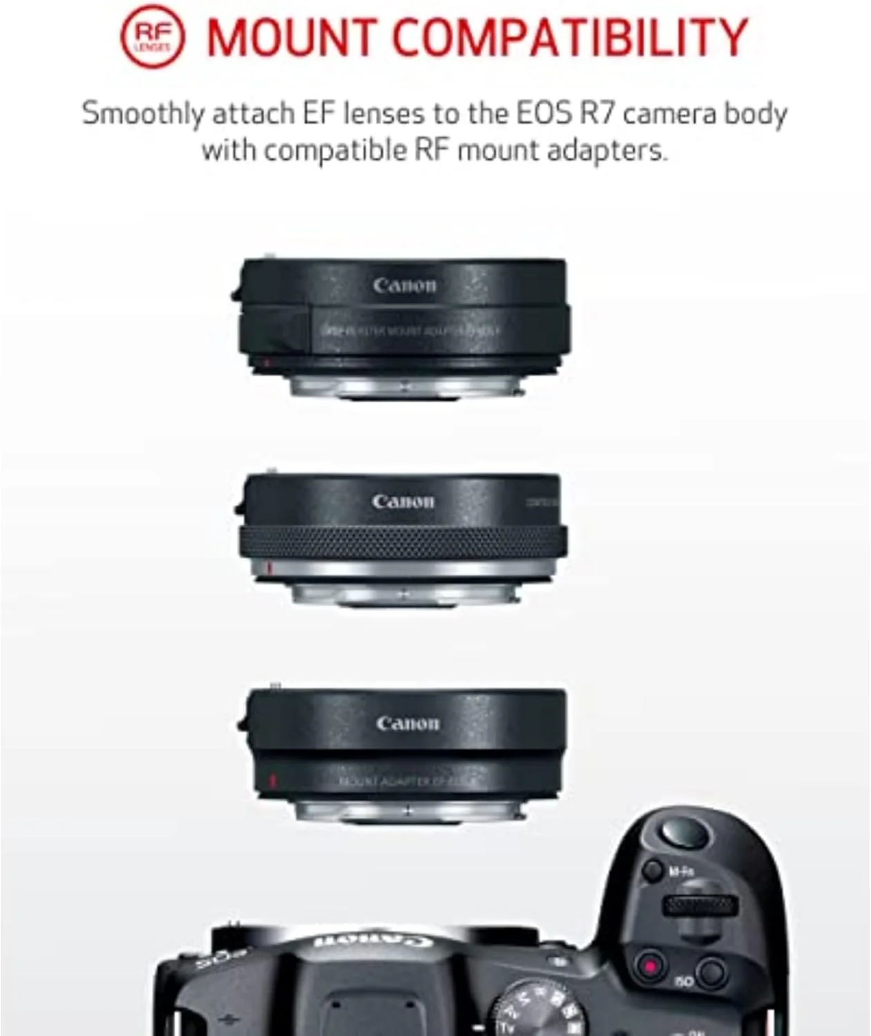 دوربین بدون آینه کانن EOS R7 (فقط بدنه)، دوربین هیبریدی، سنسور CMOS 32.5 مگاپیکسلی (APS-C)، فیلمبرداری 4K، برای ورزش، اکشن، تولیدکنندگان محتوا، دوربین ولاگینگ، مشکی دوربین بدون آینه کانن EOS R7 (فقط بدنه)، دوربین هیبریدی، سنسور CMOS 32.5 مگاپیکسلی (APS-C)، فیلمبرداری 4K، برای ورزش، اکشن، تولیدکنندگان محتوا، دوربین ولاگینگ، مشکی