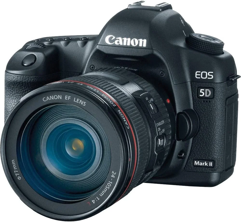 دوربین دیجیتال SLR کانن EOS 5D Mark II با سنسور CMOS فول فریم 21.1 مگاپیکسلی به همراه لنز EF 24-105mm f/4 L IS USM (مدل قدیمی)