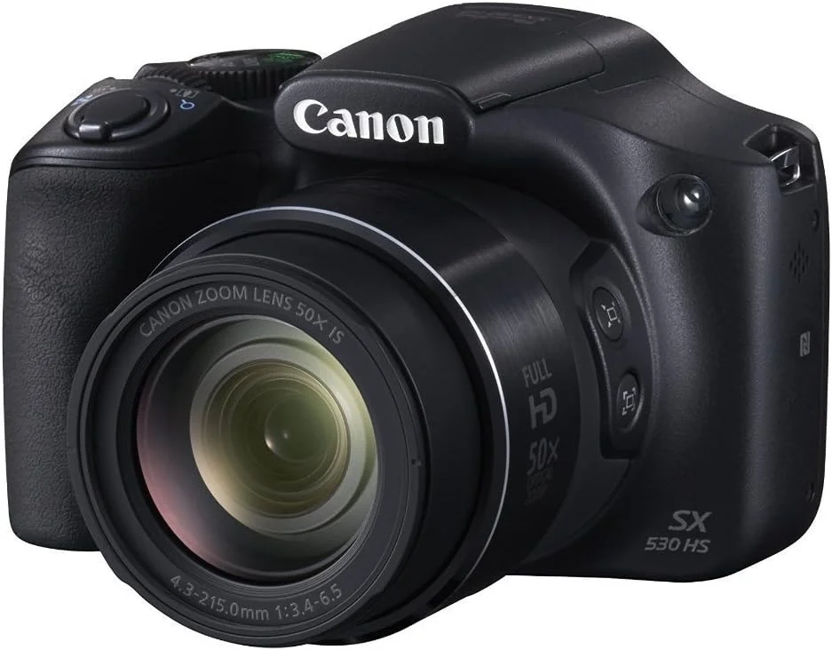 دوربین دیجیتال کانن SX530-CR 16.0 مگاپیکسل PowerShot CMOS با زوم اپتیکال 50 برابر تثبیت شده تصویر (24-1200 میلی متر) و LCD 3 اینچی HD 1080p فیلمبرداری، تجدید شده - مشکی