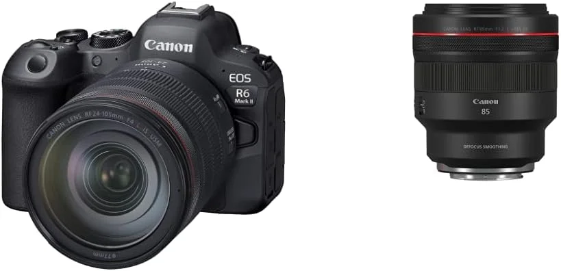 کیت دوربین Canon EOS R6 Mark II با لنز RF24-105mm F4 L IS USM به همراه لنز Rf 85mm F1.2 L USM Ds