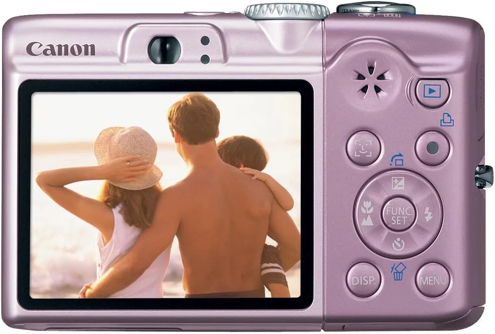 دوربین دیجیتال کانن PowerShot A1100IS با حسگر 12.1 مگاپیکسل، زوم اپتیکال 4 برابر با تثبیت کننده تصویر و LCD 2.5 اینچی (صورتی) (مدل قدیمی)