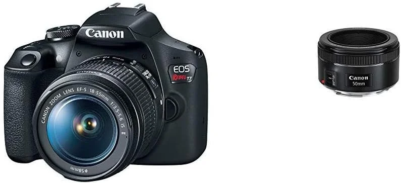 کیت دوربین EOS Rebel T7 با لنز 18-55mm f/3.5-5.6 IS II به همراه لنز EF 50mm f/1.8 STM