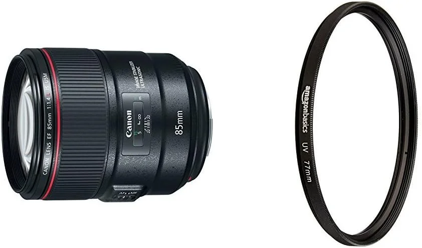 لنز Canon EF 85mm f/1.4L به همراه فیلتر محافظ UV