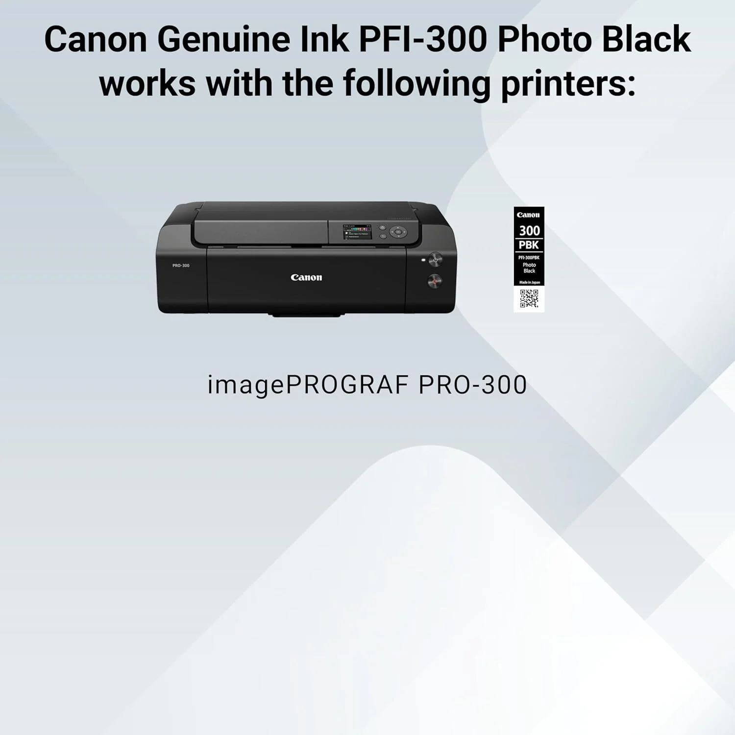 مخزن جوهر مشکی عکس اصلی کانن PFI-300، سازگار با پرینترهای ImagePROGRAF PRO-300 مخزن جوهر مشکی عکس اصلی کانن PFI-300، سازگار با پرینترهای ImagePROGRAF PRO-300