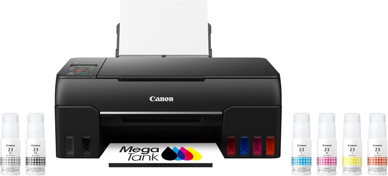 پرینتر چندکاره عکس کانن PIXMA G620 MegaTank بی‌سیم [چاپ، کپی، اسکن]، مشکی، سازگار با الکسا