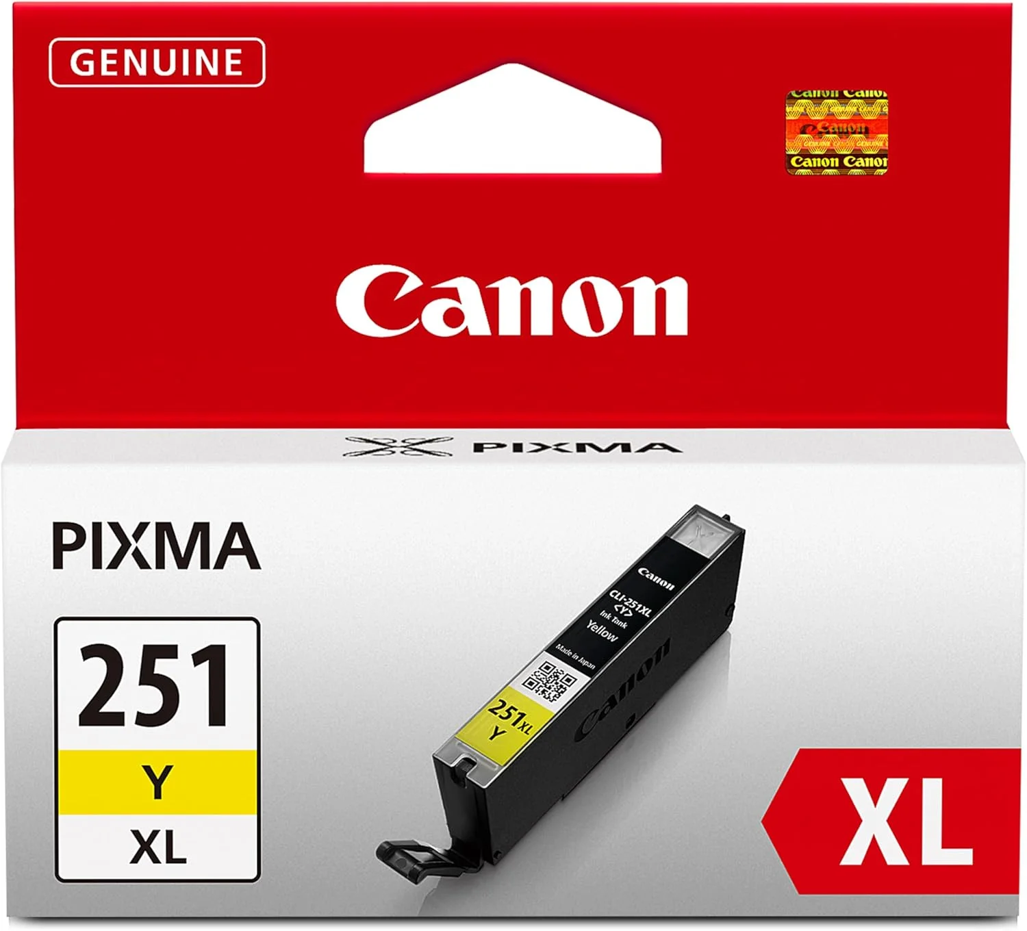 مخزن جوهر زرد اصلی Canon CLI-251XL، سازگار با پرینترهای MG6320، IP7220 و MG5420، MX922، MG5520، MG6420، MG7120، iX6820، iP8720، MG7520، MG6620 و MG5620