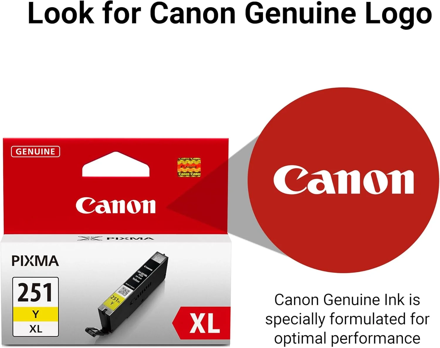 مخزن جوهر زرد اصلی Canon CLI-251XL، سازگار با پرینترهای MG6320، IP7220 و MG5420، MX922، MG5520، MG6420، MG7120، iX6820، iP8720، MG7520، MG6620 و MG5620