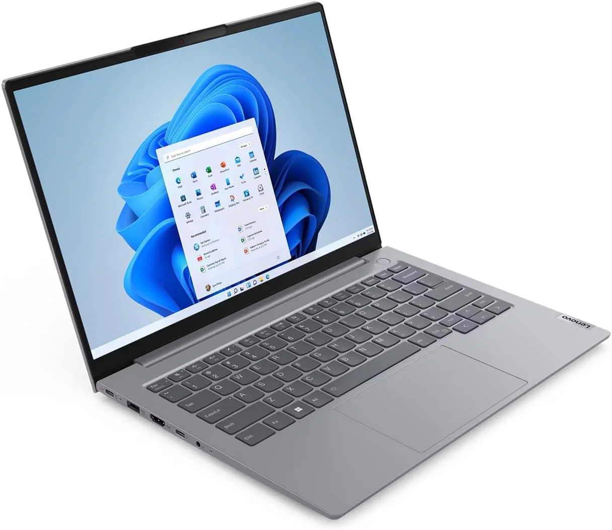 لپ تاپ تجاری لنوو ThinkBook 14 Gen 6 - پردازنده نسل سیزدهم Intel i5-13420H، کیبورد با نور پس زمینه، حسگر اثر انگشت، ویندوز 11 پرو (شامل پایه لپ تاپ موج اول + ماوس + آنتی ویروس + ماوس پد) (32 گیگابایت رم | 512 گیگابایت SSD)