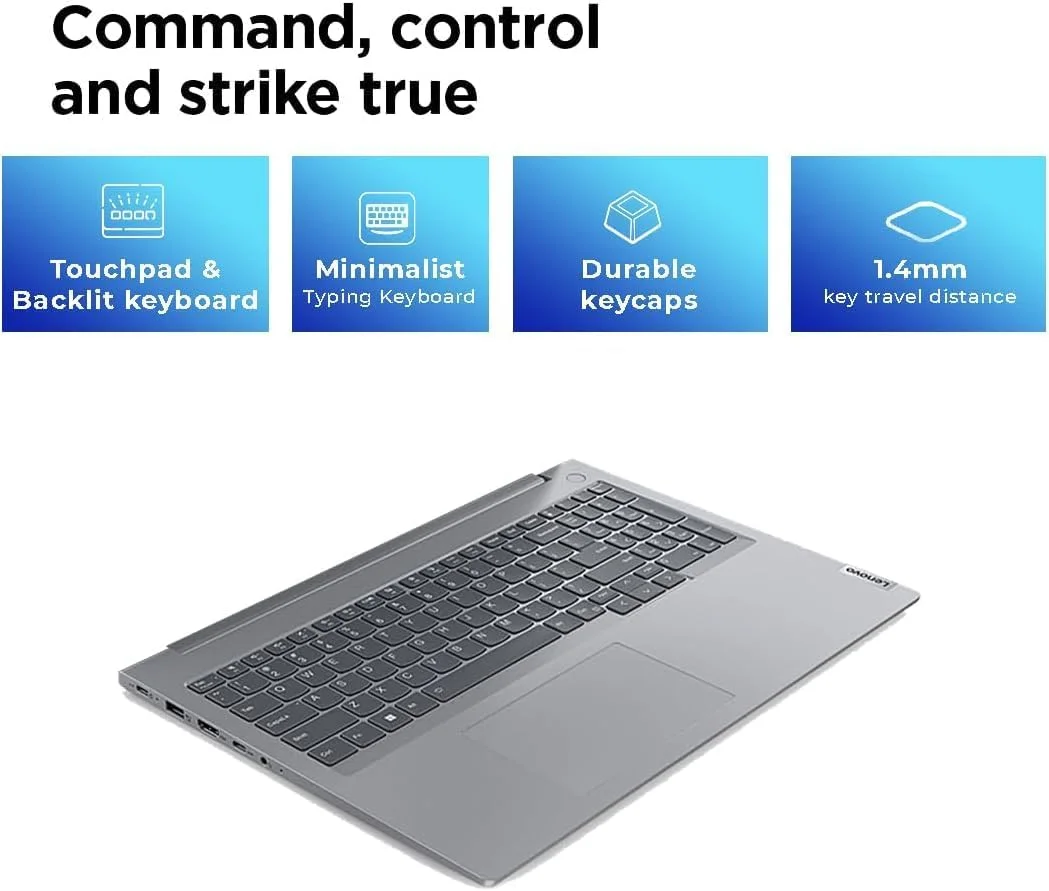 لپ تاپ لنوو ThinkBook 16 G6 | Ryzen 5 7430U | صفحه نمایش 16 اینچی WUXGA IPS | رم 8 گیگابایت | حافظه 512 گیگابایت | گرافیک Radeon | حسگر اثر انگشت | کیبورد با نور پس زمینه | ویندوز 11 پرو | خاکستری قطبی (ارتقا یافته)