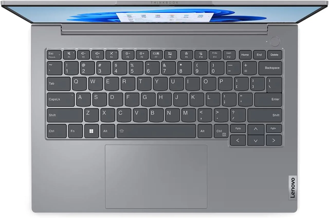 لپ تاپ تجاری لنوو ThinkBook 14 Gen 6 - پردازنده نسل سیزدهم Intel i5-13420H، کیبورد با نور پس زمینه، حسگر اثر انگشت، ویندوز 11 پرو (شامل پایه لپ تاپ موج اول + ماوس + آنتی ویروس + ماوس پد) (32 گیگابایت رم | 512 گیگابایت SSD)