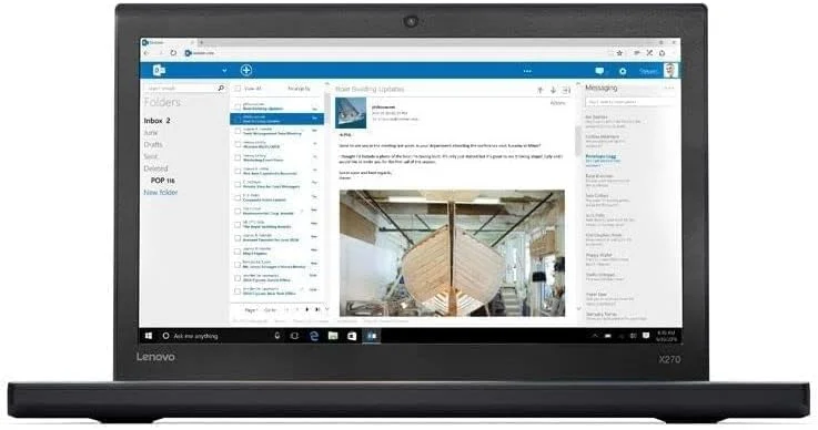 لپ تاپ تجاری لنوو ThinkPad X270 (بازسازی شده) | پردازنده Intel Core i5 نسل هفتم | 8 گیگابایت رم DDR4 | 256 گیگابایت SSD | صفحه نمایش 12.5 اینچی | ویندوز 10 پرو